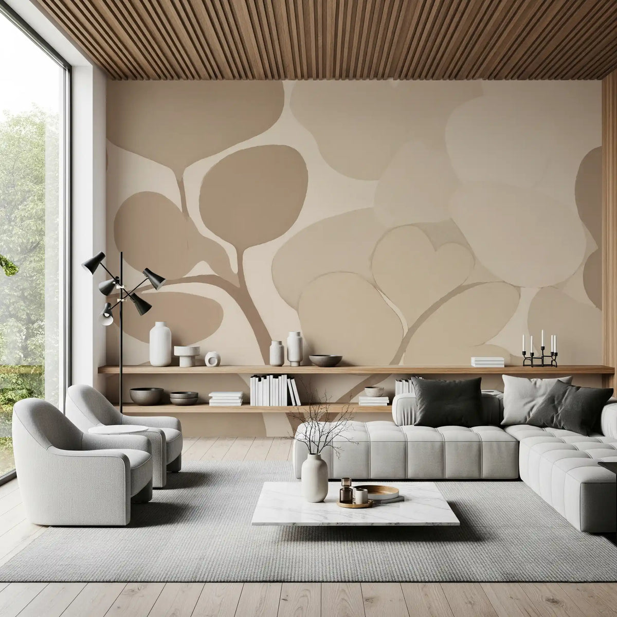 Emils Bouquet - Sepia Wall Mural