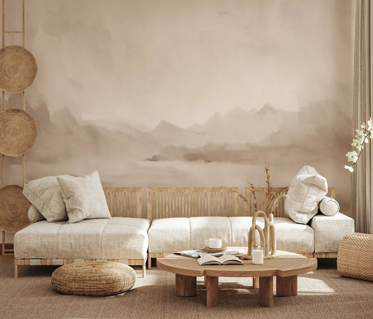 Velvet Horizon - Sepia Wall Mural