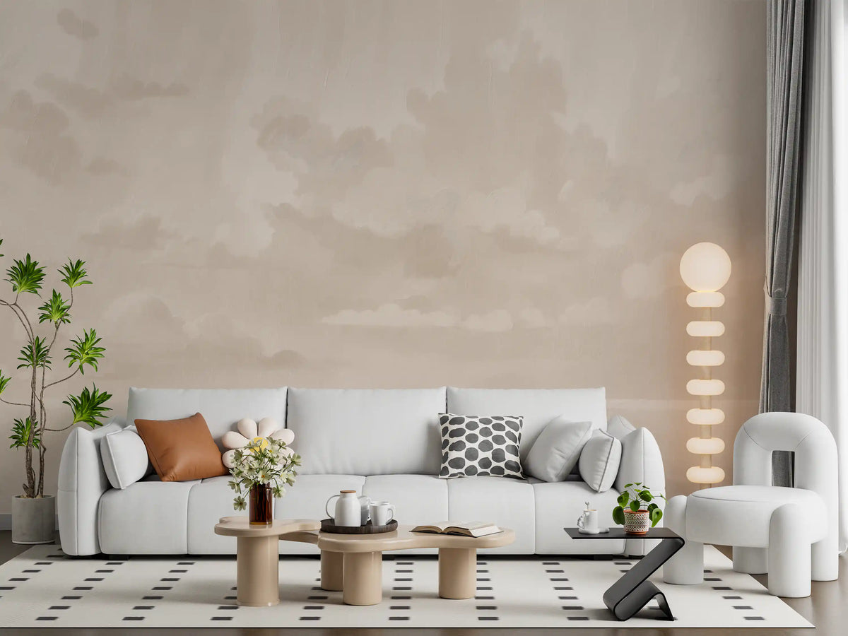 Velvet Smoke - Sand Wall Mural