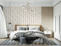 Serene Beige Botanical Vines Wallpaper⁠