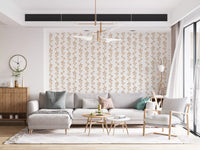 Serene Beige Botanical Vines Wallpaper⁠