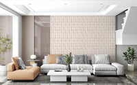 Watercolor Blush Rose Stripe Wallpaper⁠