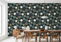 Graphic Sunburst Repeat Wallpaper⁠