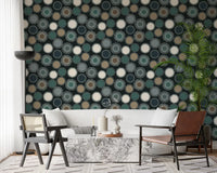 Graphic Sunburst Repeat Wallpaper⁠