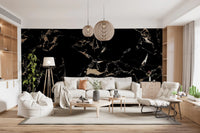 Black Gold Marble Luxury Wallpaper Wall Mural