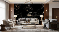 Black Gold Marble Luxury Wallpaper Wall Mural