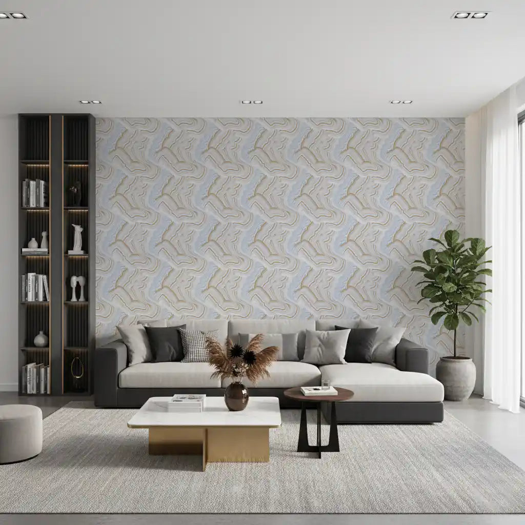 Abstract Agate Stone Swirls Wallpaper⁠