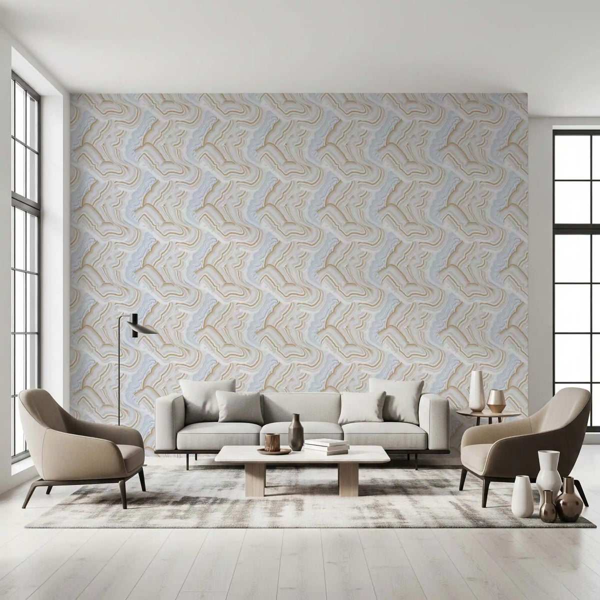 Abstract Agate Stone Swirls Wallpaper⁠