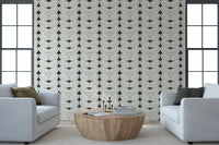 Modern Geometric Ribbon Waves Wallpaper⁠