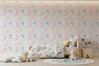Soft Pastel Ribbon Swirls Wallpaper⁠