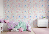 Soft Pastel Ribbon Swirls Wallpaper⁠