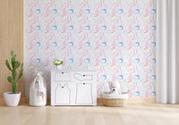 Soft Pastel Ribbon Swirls Wallpaper⁠