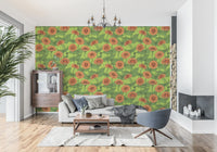 Vibrant Orange Zinnia Garden Wallpaper⁠