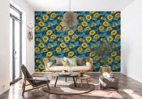 Yellow zinnia garden botanical Wallpaper⁠