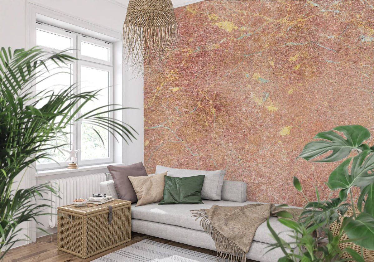 Rustic Earth Tones Marble Texture Wall Mural