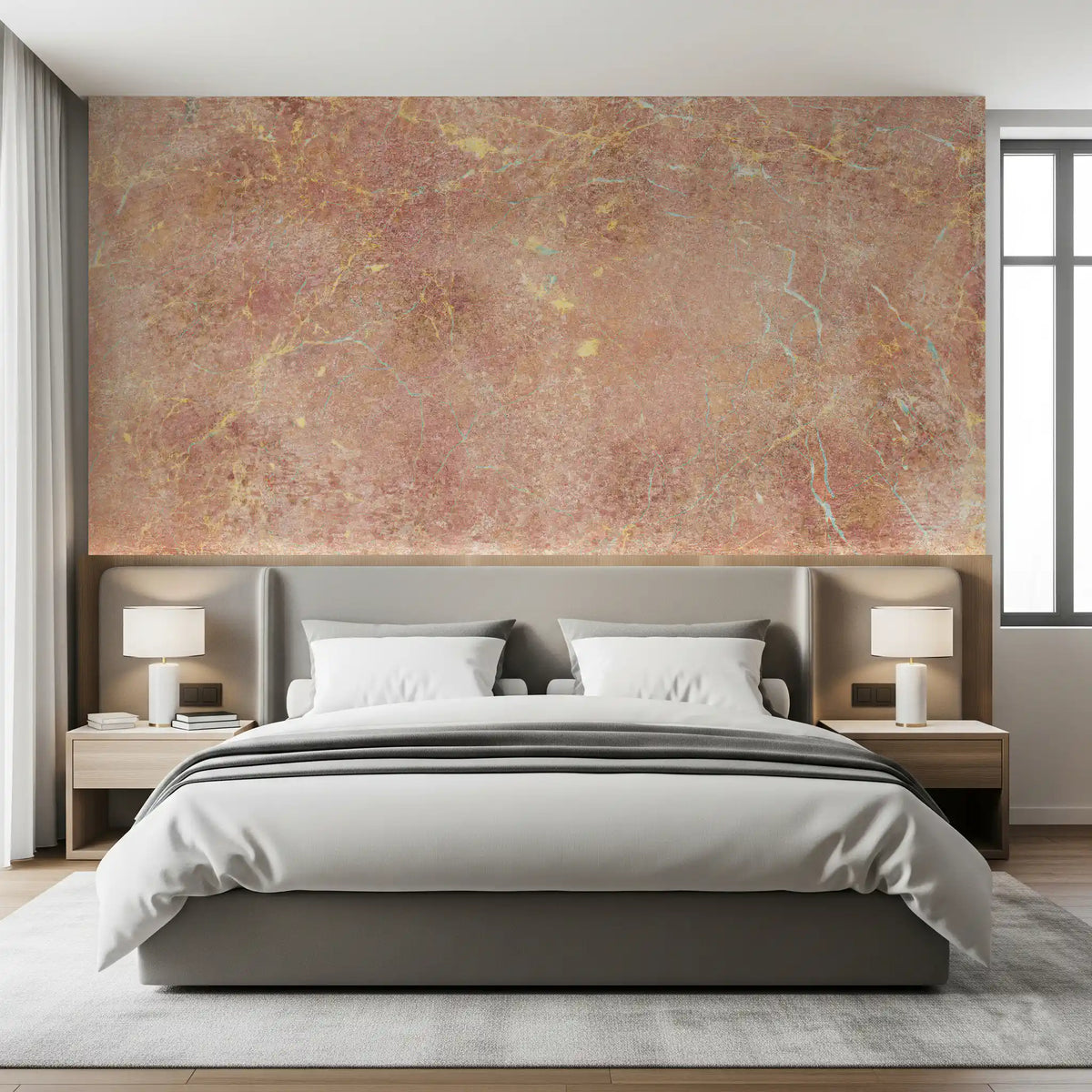 Rustic Earth Tones Marble Texture Wall Mural