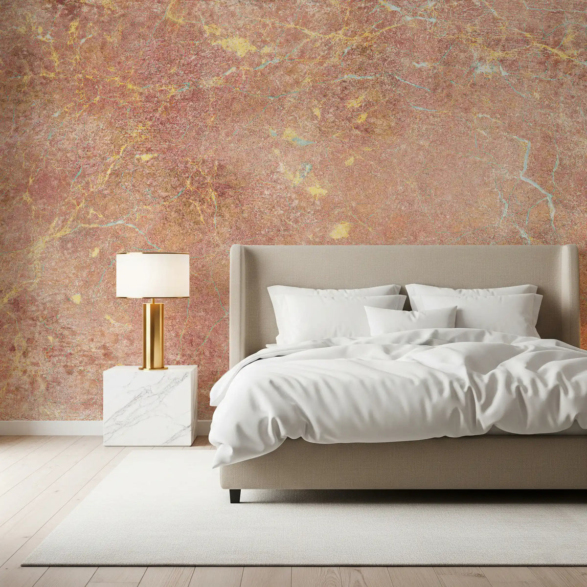 Rustic Earth Tones Marble Texture Wall Mural