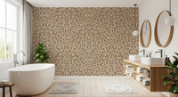 Organic Mocha Brushstroke Pattern Wallpaper⁠