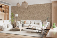 Organic Mocha Brushstroke Pattern Wallpaper⁠