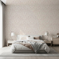 Abstract Blush Rhythmic Flourish Wallpaper⁠