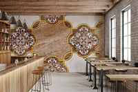 Golden Heritage Ornamental Marble Wallpaper Wall Mural
