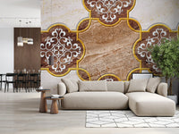Golden Heritage Ornamental Marble Wallpaper Wall Mural