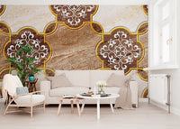 Golden Heritage Ornamental Marble Wallpaper Wall Mural