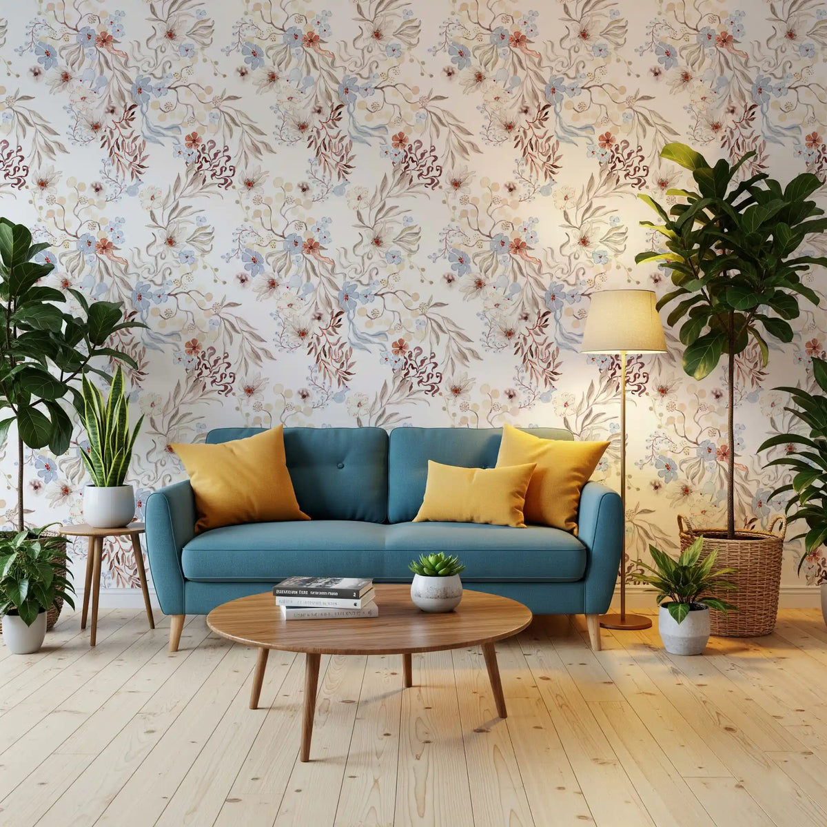 Ethereal Botanical Field Wallpaper⁠