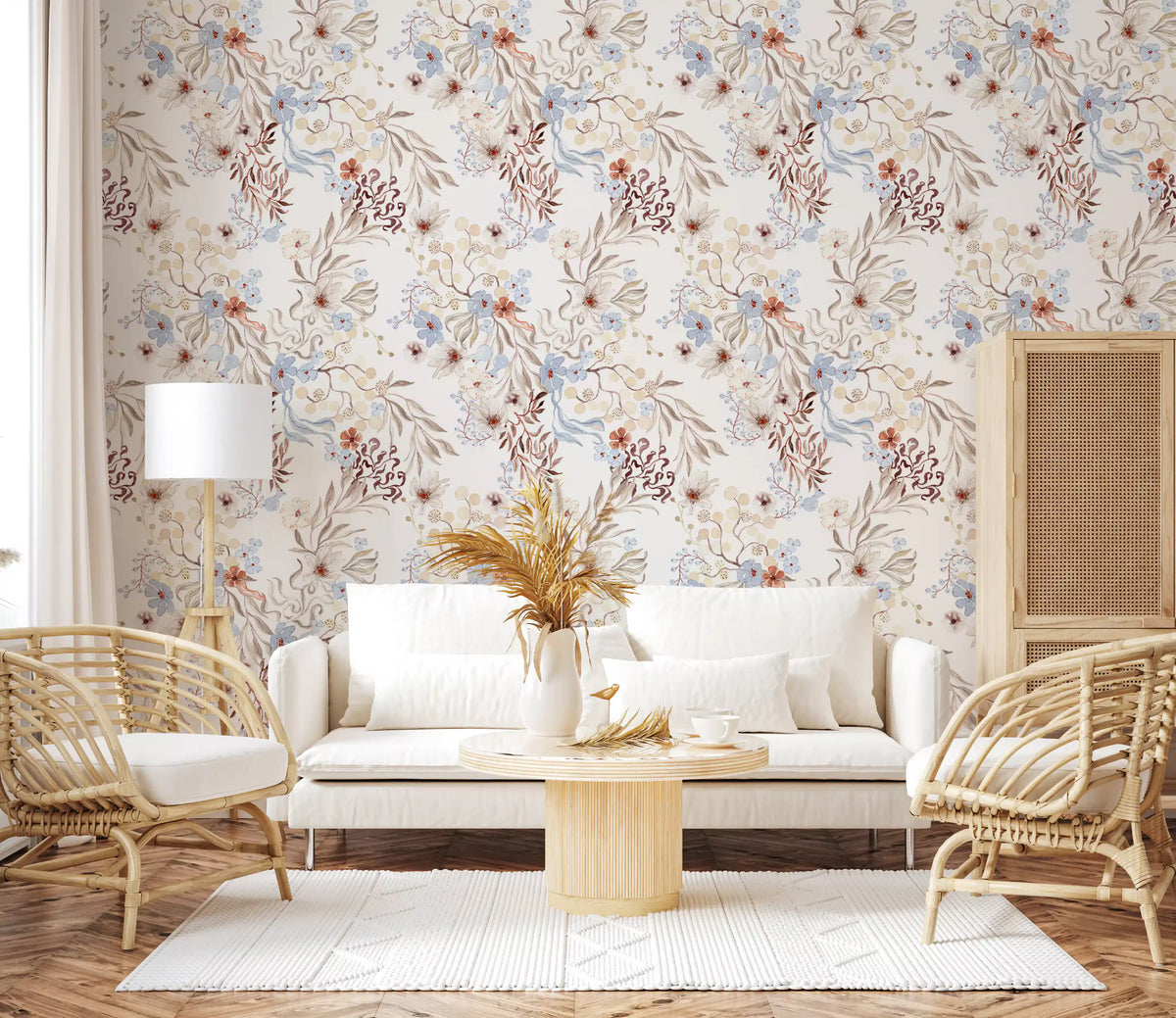 Ethereal Botanical Field Wallpaper⁠