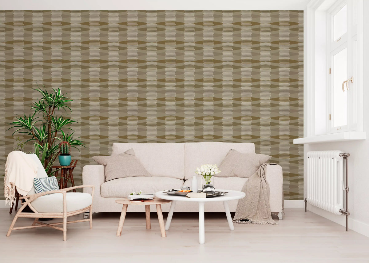 Earth Tone Geometric Rhythm Wallpaper⁠