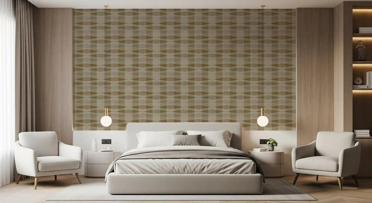 Earth Tone Geometric Rhythm Wallpaper⁠