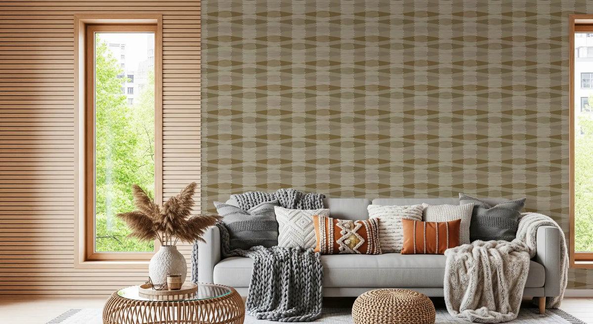 Earth Tone Geometric Rhythm Wallpaper⁠