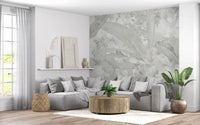 Soft Grey Tropical Botanical Wall Mural Wall Mural