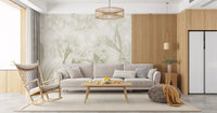 Soft Natural Cream Botanical Wall Mural Wall Mural