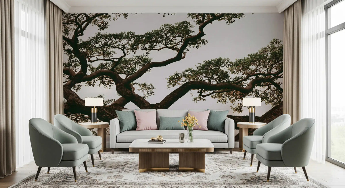 Ancient Canopy Silhouette Wall Mural