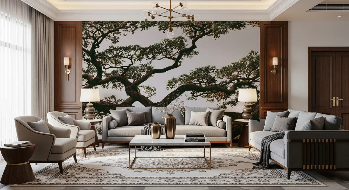 Ancient Canopy Silhouette Wall Mural