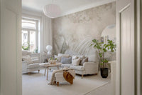 Sage Green Botanical Leaf Wall Mural Wall Mural
