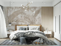 Neutral Beige Tropical Leaves Wall Mural Wall Mural