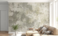 Ginkgo Biloba Leaves Muted Grey Wall Mural Wall Mural