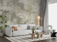 Ginkgo Biloba Leaves Muted Grey Wall Mural Wall Mural