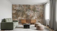 Vintage Ginkgo Leaf Warm Amber Wall Mural Wall Mural