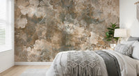 Vintage Ginkgo Leaf Warm Amber Wall Mural Wall Mural