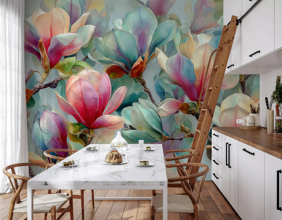 Springtime Magnolia Botanical Wall Mural