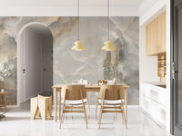 Abstract Neutral Stone Texture Wall Mural
