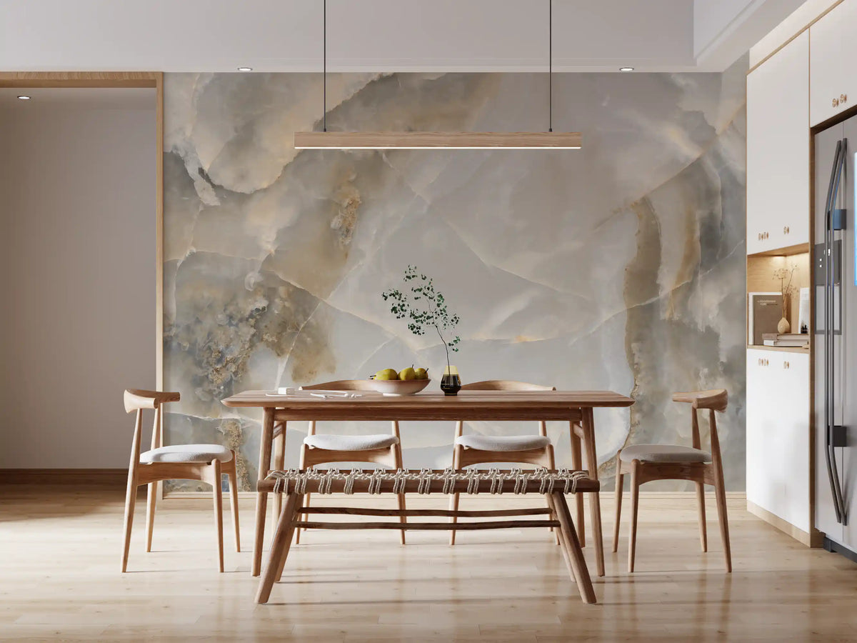 Abstract Neutral Stone Texture Wall Mural