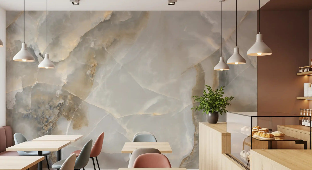 Abstract Neutral Stone Texture Wall Mural