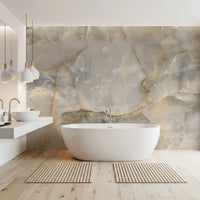 Serene Cream Marble Vein Wall Mural