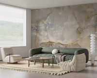 Serene Cream Marble Vein Wall Mural