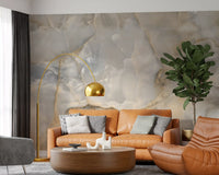 Serene Cream Marble Vein Wall Mural