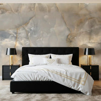 Serene Cream Marble Vein Wall Mural